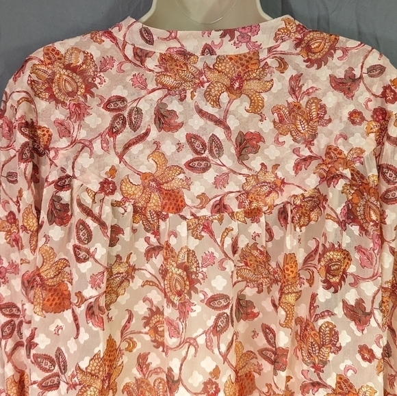 Ophelia Roe NWT Paisley Print Semi Sheer Top Sz 3X - Picture 8 of 13